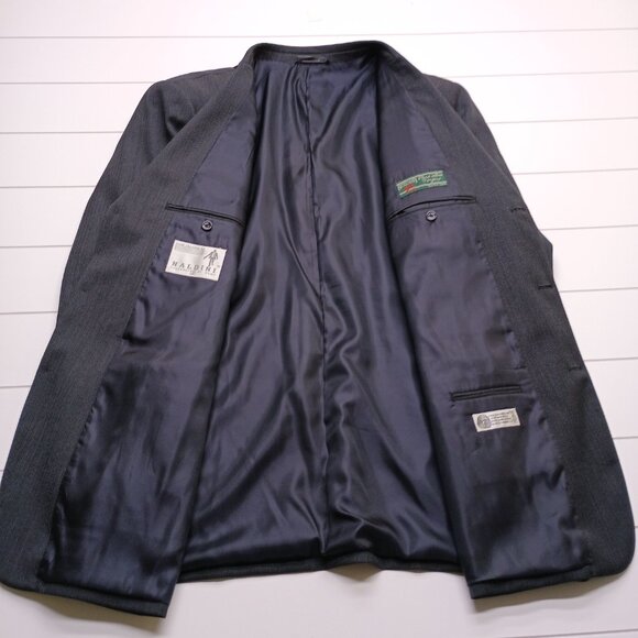 Naldini Italy Super 120s Virgin Wool Gray Blazer Sport Coat 50R Made in Italy - Picture 5 of 11